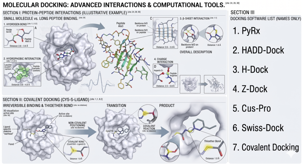 Virtual Screening, Drug build, Optimization & Non-covalent & Covalent Docking